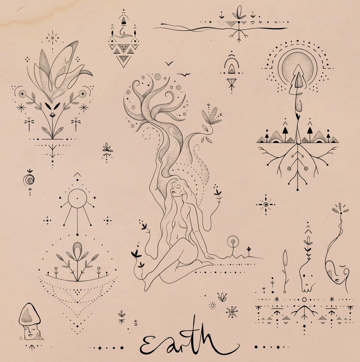 earth-symbol-tattoo-designs-earth-tattoo-planet-tattoos-geometric