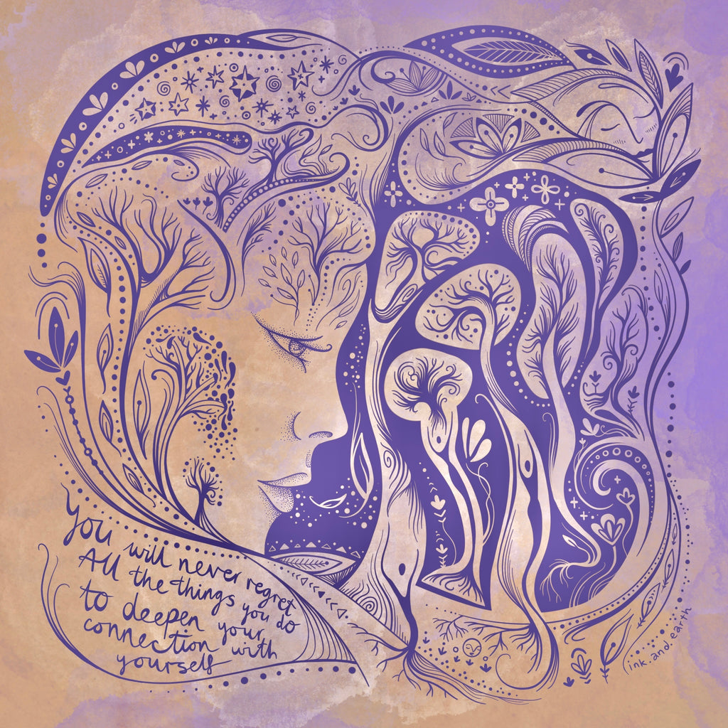 ‘Connection ’ illustration print - 297mm square on 100% Recycled Paper