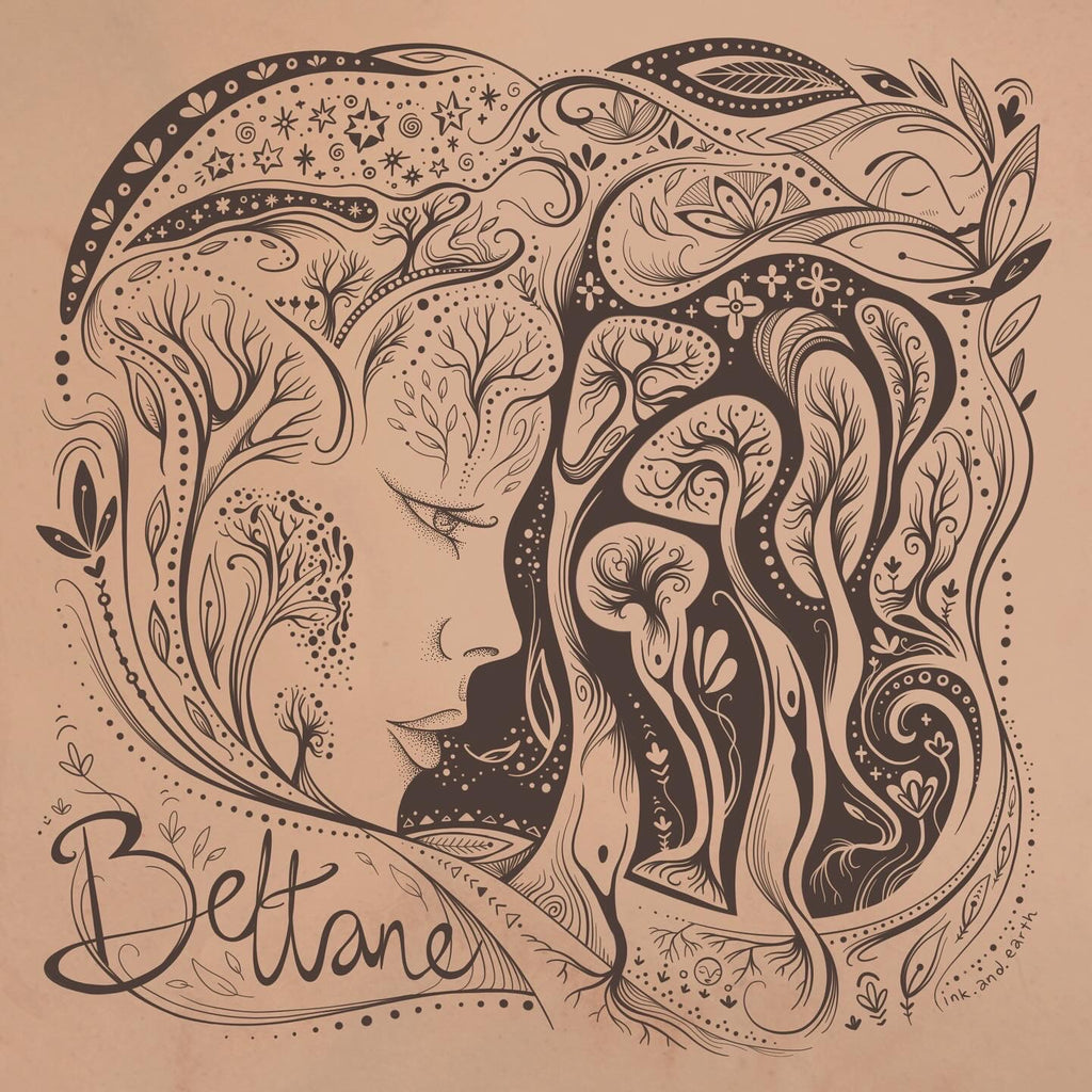 ‘Beltane’ illustration print - 297mm square on 100% Recycled Paper