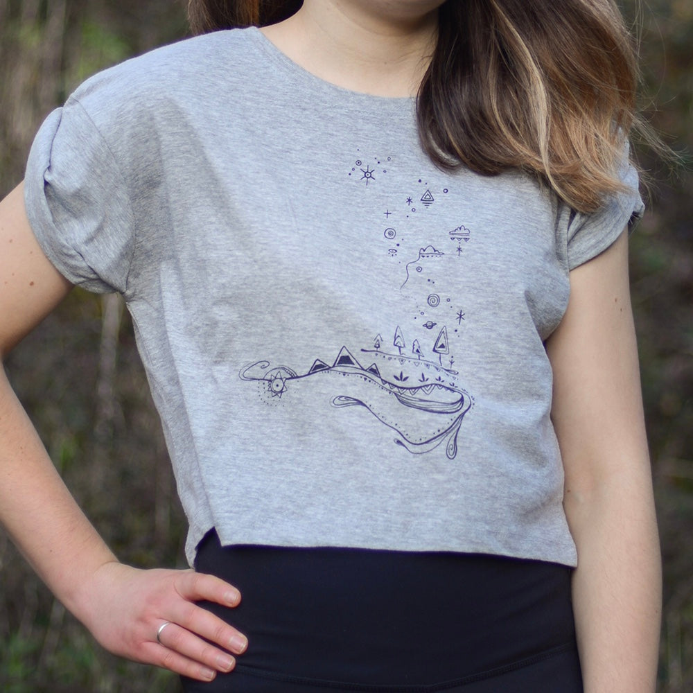 Organic Cotton Cropped “Forest” Tee - Plants a tree