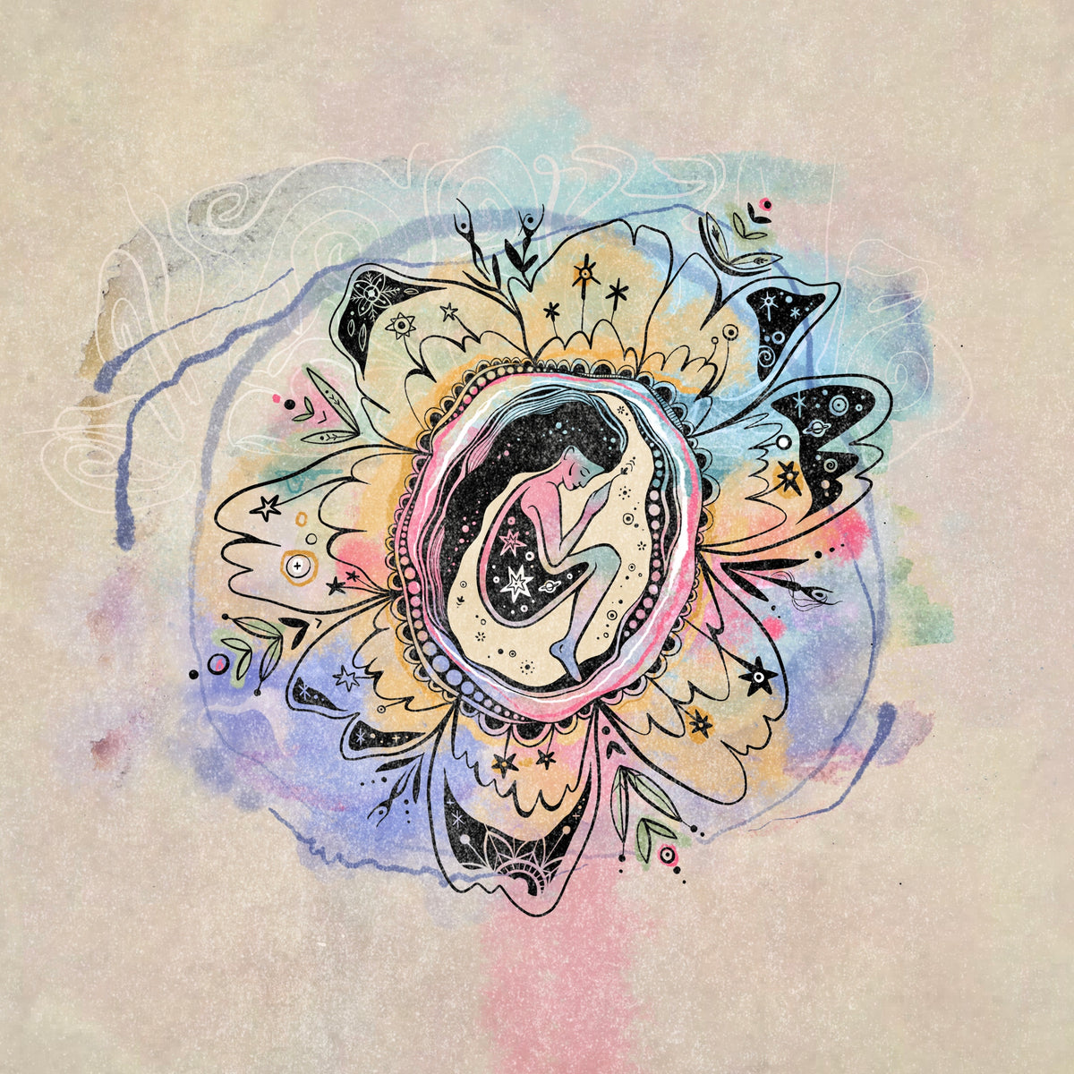 ‘Colours of home’ Art Print on Recycled paper | Ink & Earth